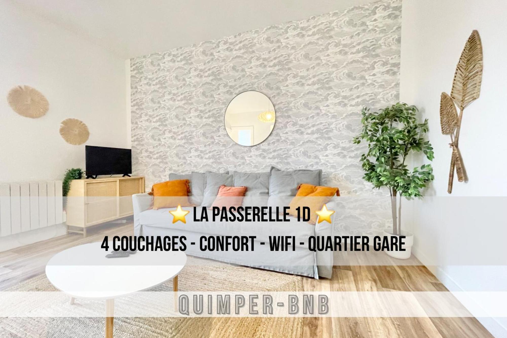 La Passerelle 1D - Quartier Gare - Wifi Кемпер Экстерьер фото